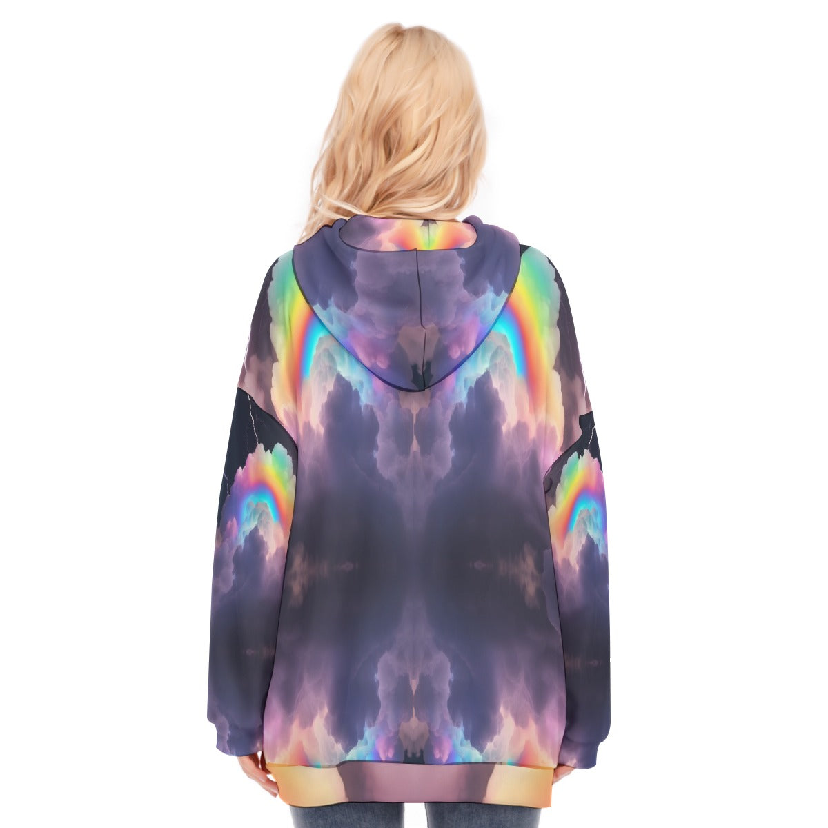 Women's Long Hoodie With Zipper Closure