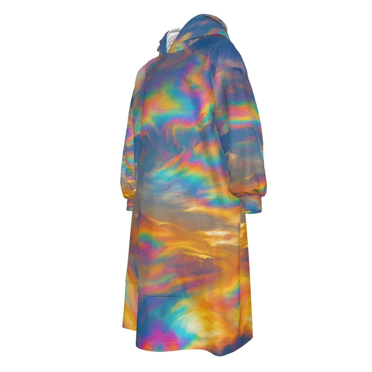 Unisex Kid's Sherpa Fleece Mid-Length Hoodie Blanket