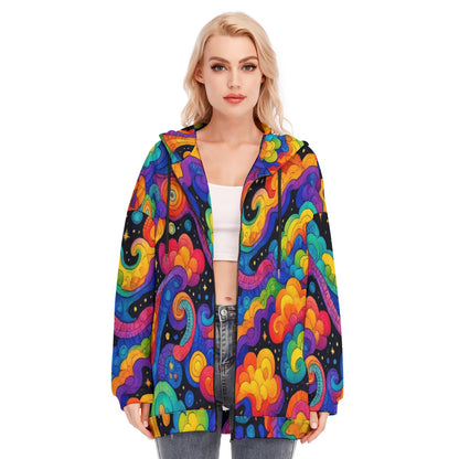 Women's Long Hoodie With Zipper Closure