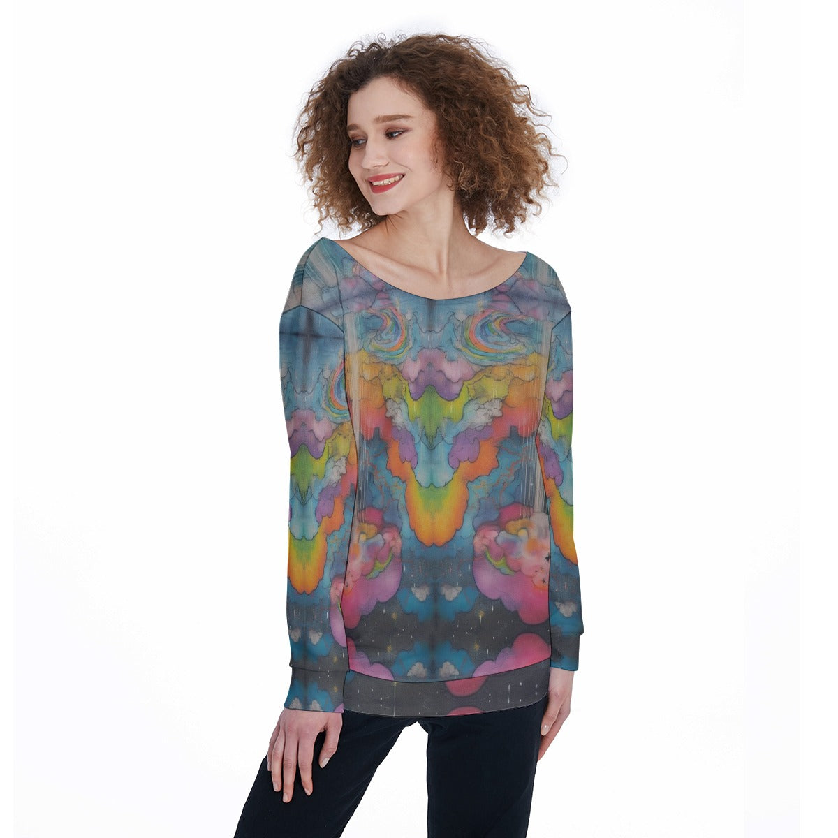 Women's Off-Shoulder Sweatshirt