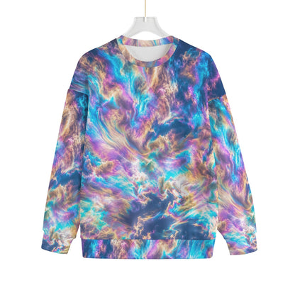 Unisex Drop-shoulder Knitted Fleece Sweater - view 1