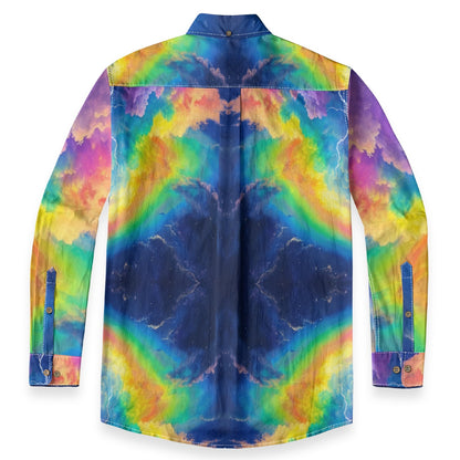 Men's Casual Lapel Long Sleeve Shirt|125GSM Cotton