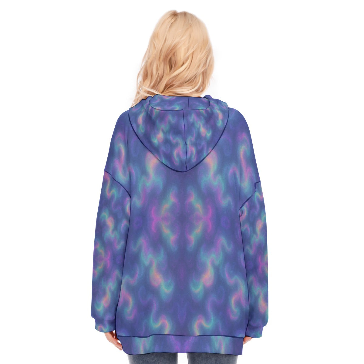 Women's Long Hoodie With Zipper Closure