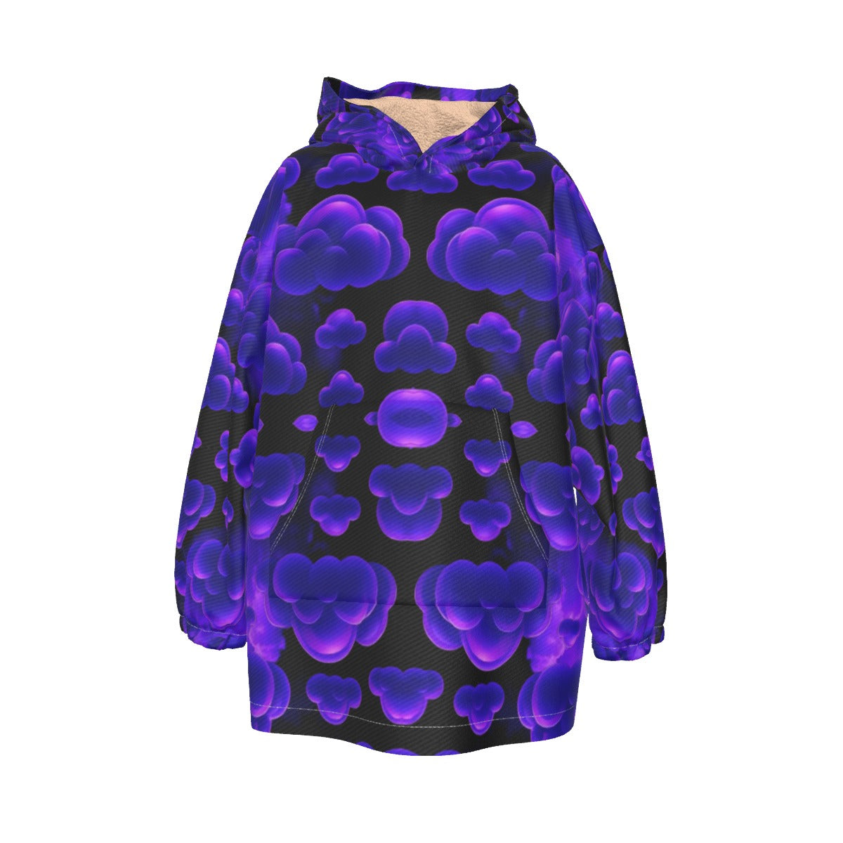 Unisex Kid's Sherpa Fleece Hoodie Blanket