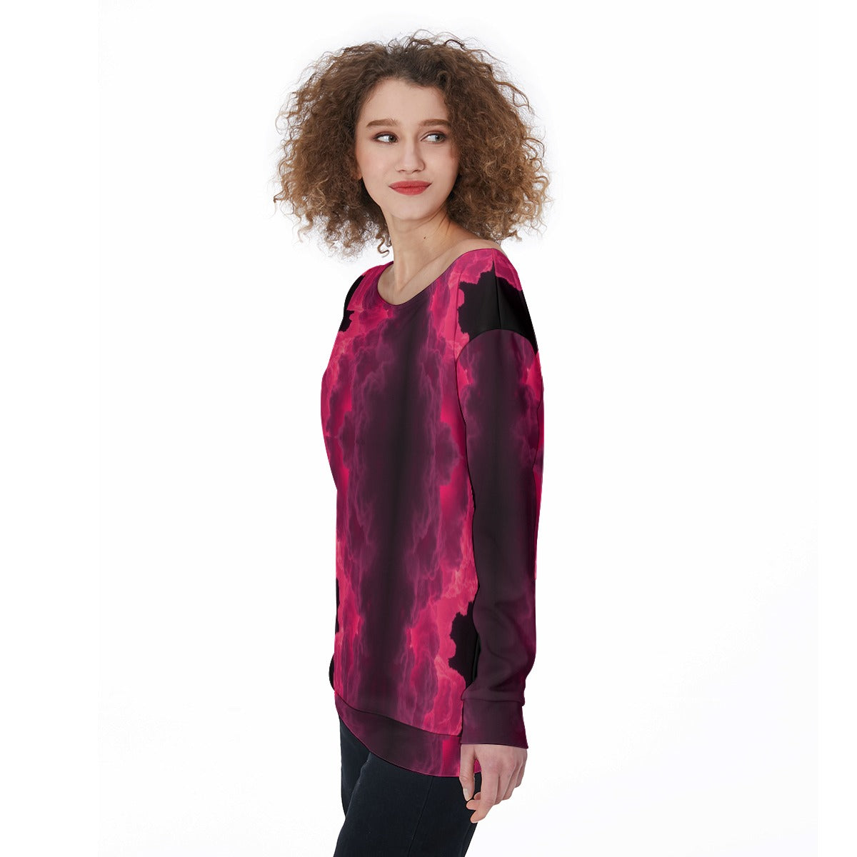 Women's Off-Shoulder Sweatshirt