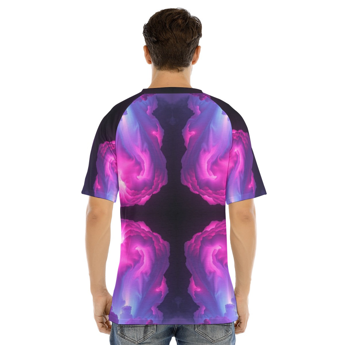 Men's Raglan Sleeve T-shirt With Button Closure