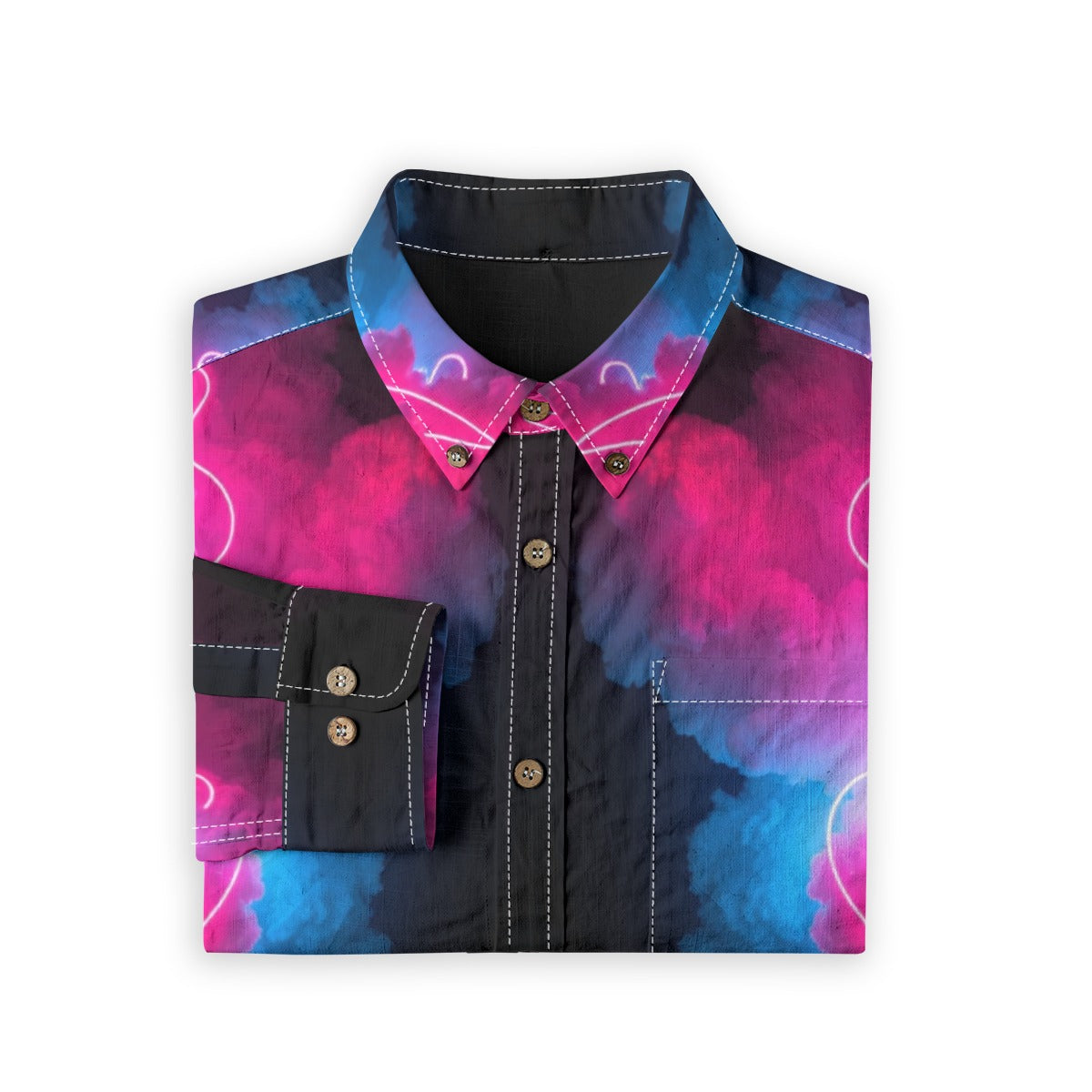 Men's Casual Lapel Long Sleeve Shirt|125GSM Cotton