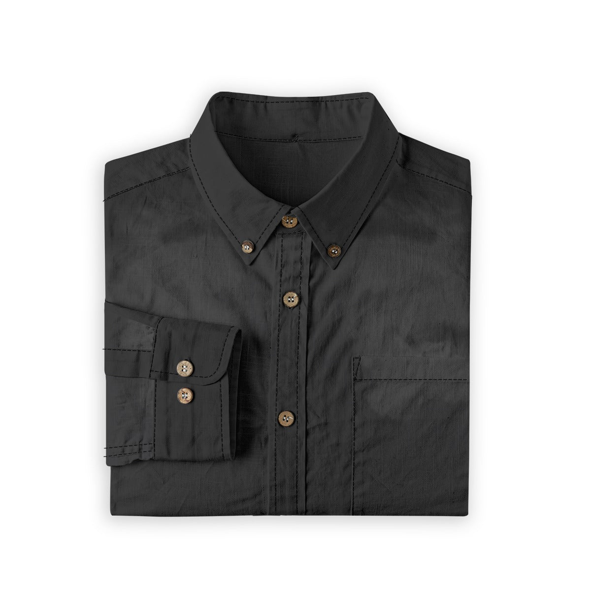 Men's Casual Lapel Long Sleeve Shirt|125GSM Cotton