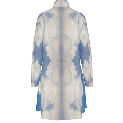 Women's High Neck Dress With Long Sleeve