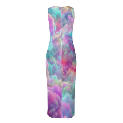 Women's Beach Perspective Chiffon Sleeveless Dress