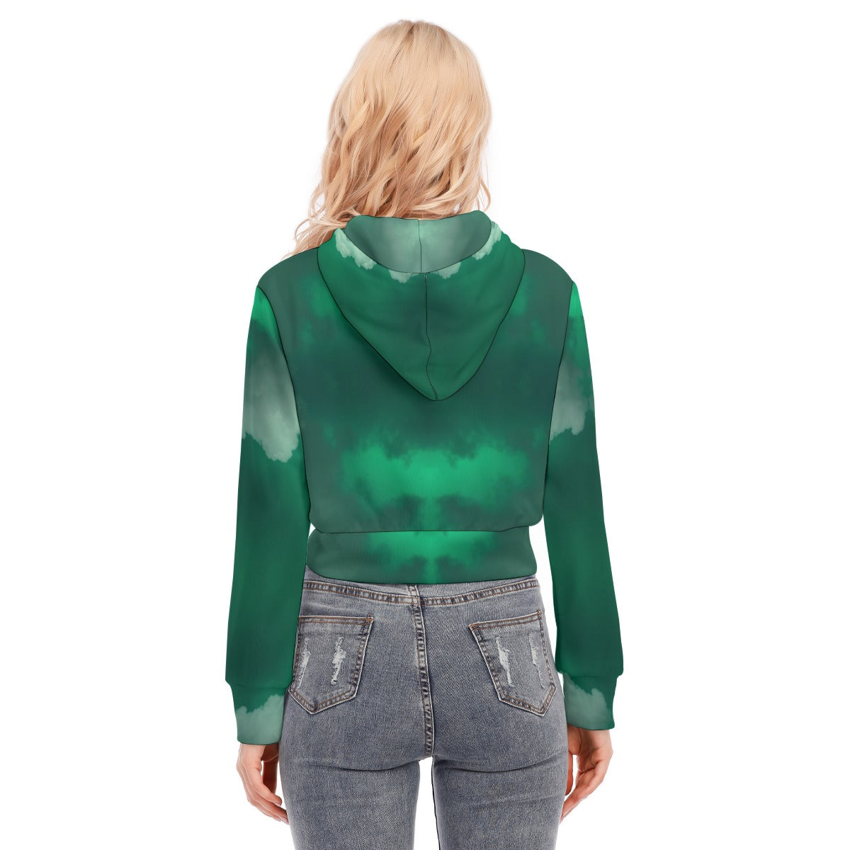 Women's Crop Top Hoodie With Zipper Closure