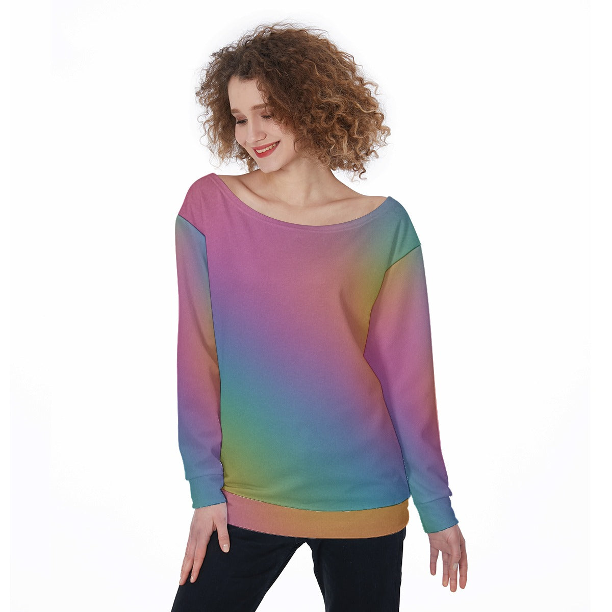 Women's Off-Shoulder Sweatshirt