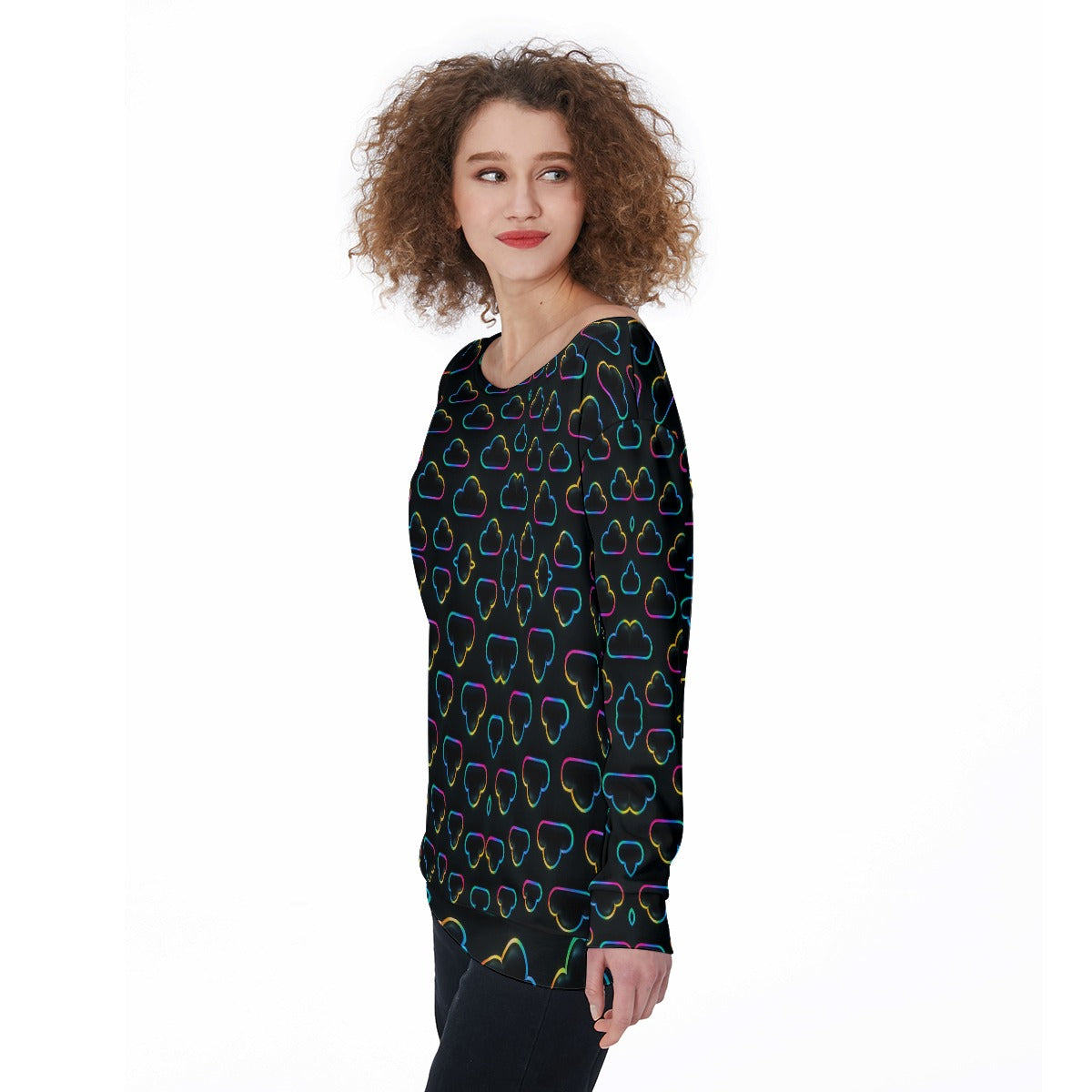 Women's Off-Shoulder Sweatshirt
