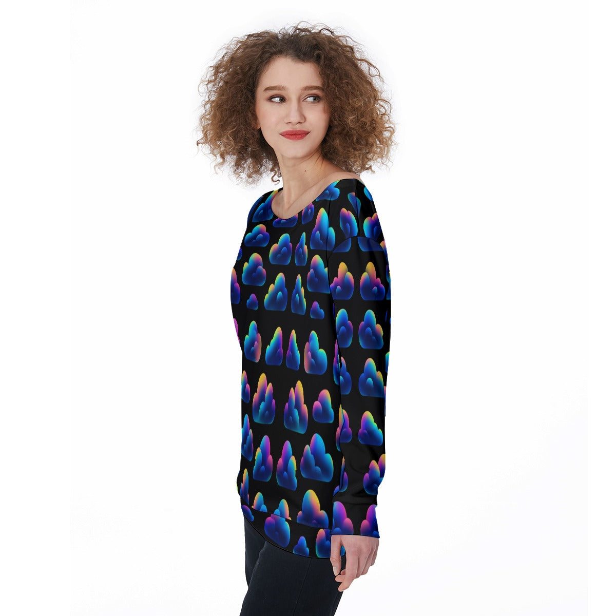 Women's Off-Shoulder Sweatshirt