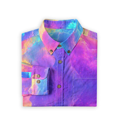 Men's Casual Lapel Long Sleeve Shirt|125GSM Cotton