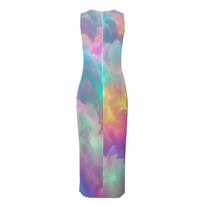 Women's Beach Perspective Chiffon Sleeveless Dress