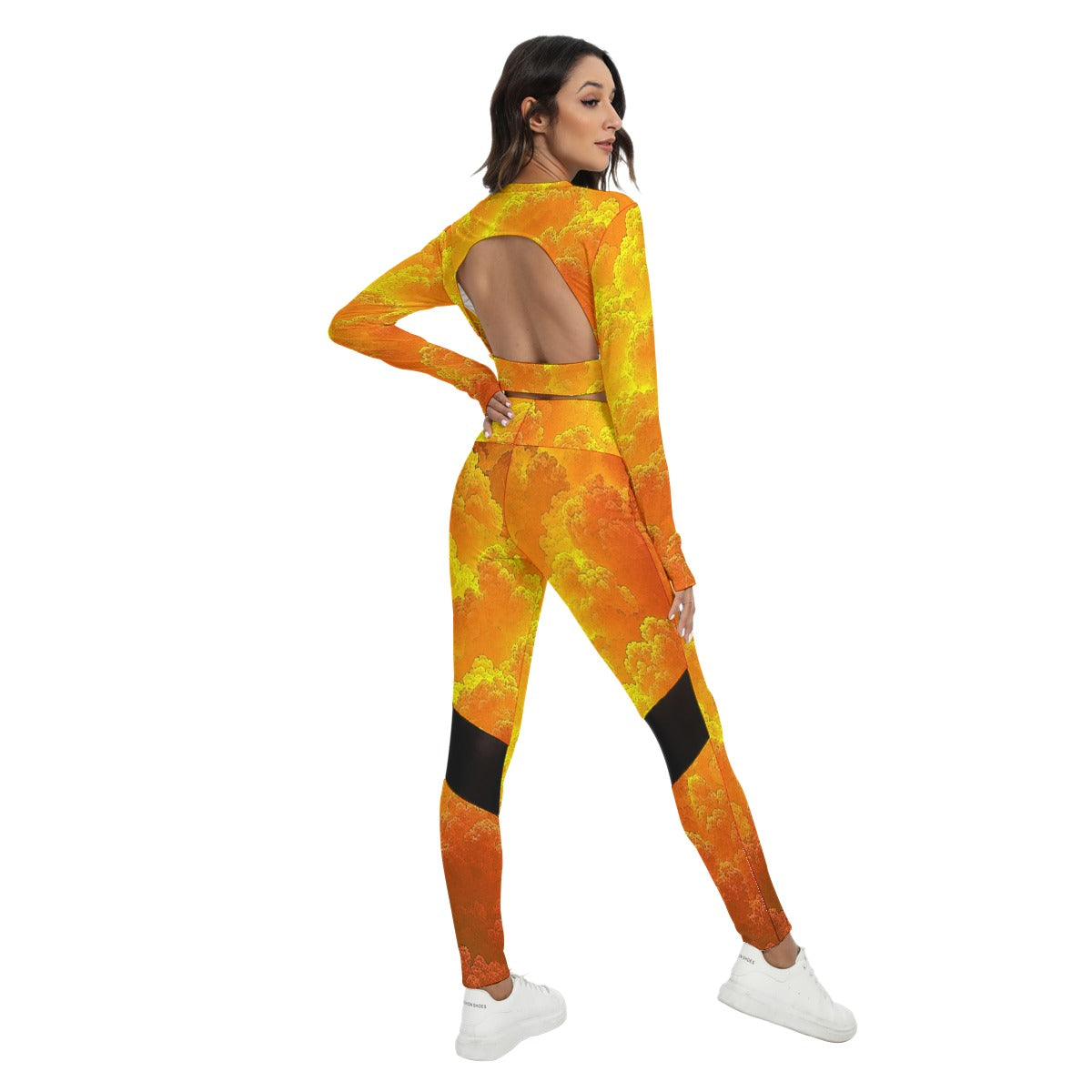 Women's Sport Set With Backless Top And Leggings