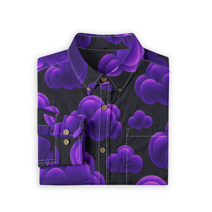 Men's Casual Lapel Long Sleeve Shirt|125GSM Cotton