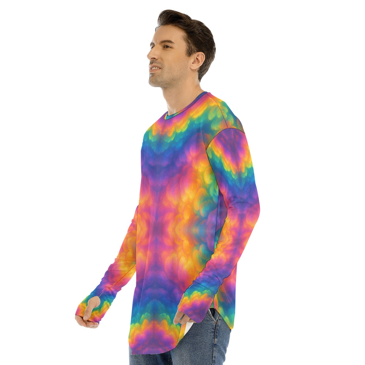 Men's Fingerless Long Sleeve T-shirt