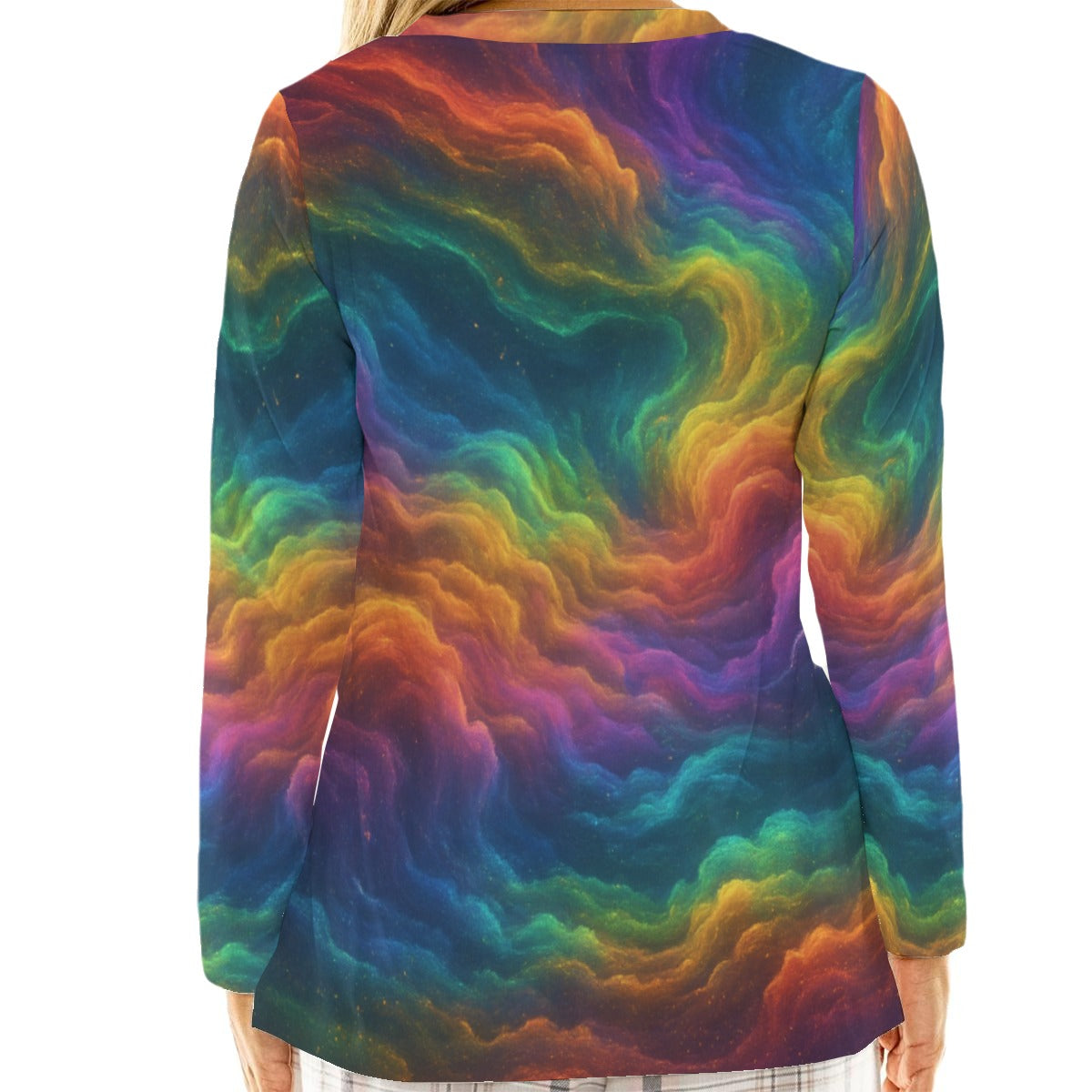 Women's Loose V-Neck T-Shirt With Long Sleeve