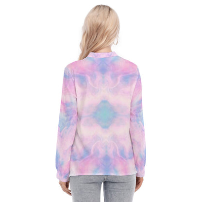 Women's Long Sleeve Blouse With Button Closure