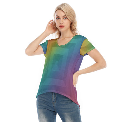 Women's V-neck Short Sleeve T-shirt