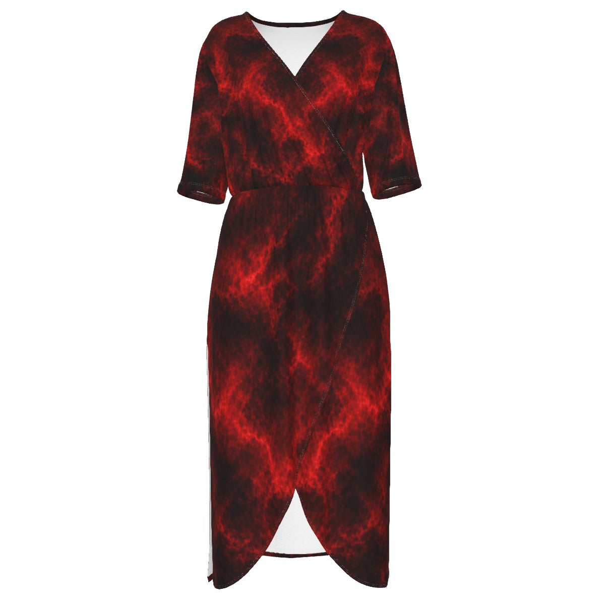 Women's Short Sleeve V-neck Dress