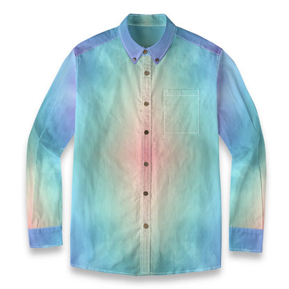 Men's Casual Lapel Long Sleeve Shirt|125GSM Cotton