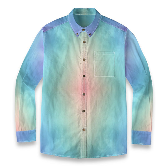 Men's Casual Lapel Long Sleeve Shirt|125GSM Cotton