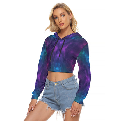 Women's Crop Top Hoodie|Velvet