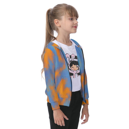 Unisex Kid's Zip-up Hoodie With Patch Pocket