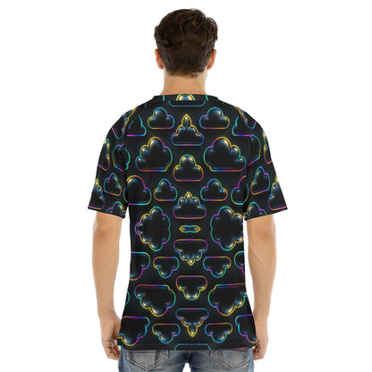 Men's Raglan Sleeve T-shirt With Button Closure