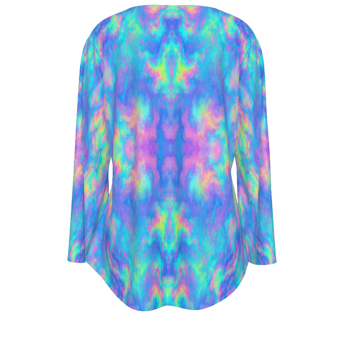 Women's V-neck T-shirt With Irregular Hem