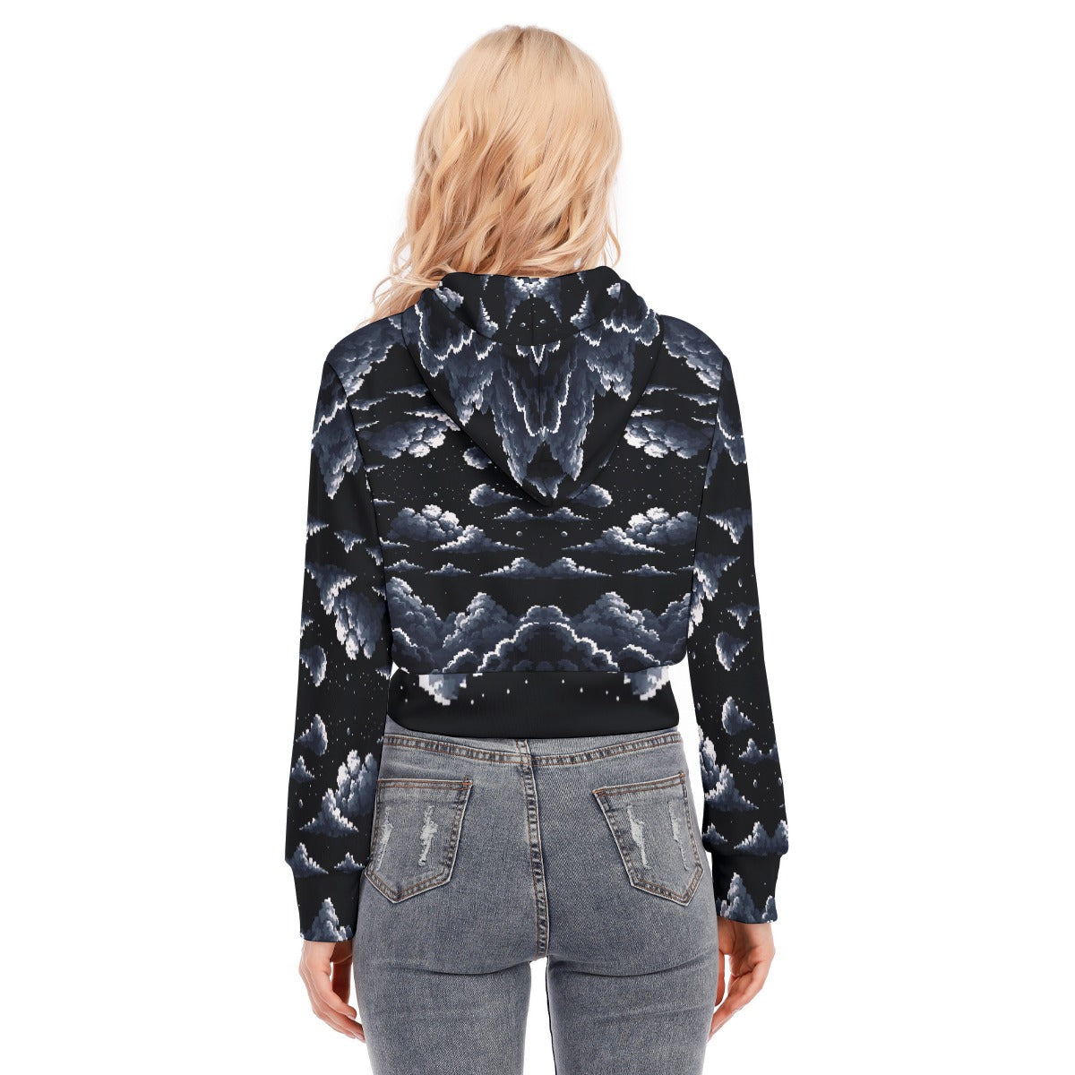 Women's Crop Top Hoodie With Zipper Closure