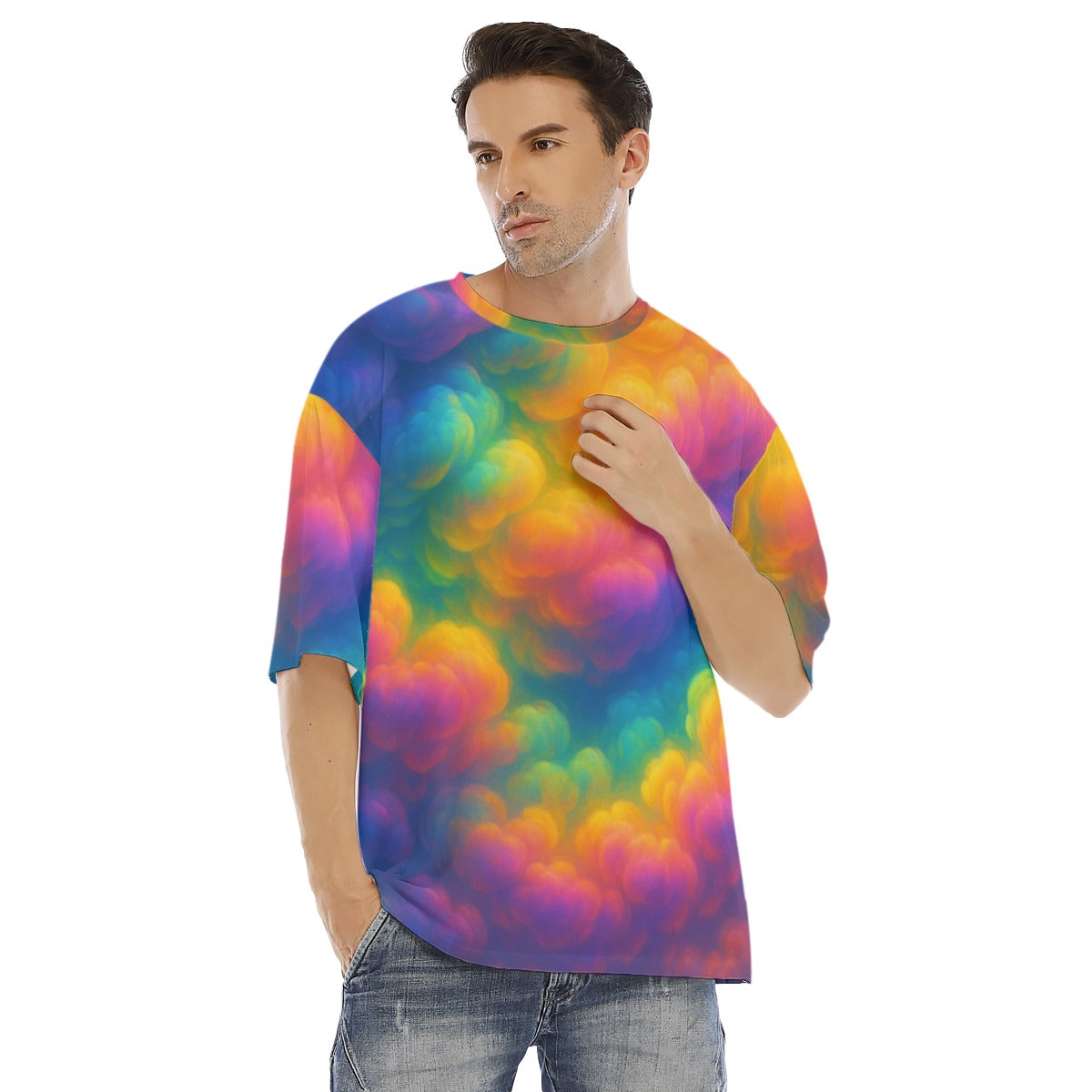 Men's Drop Shoulder T-shirt With Short Sleeve