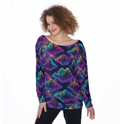 Women's Off-Shoulder Sweatshirt