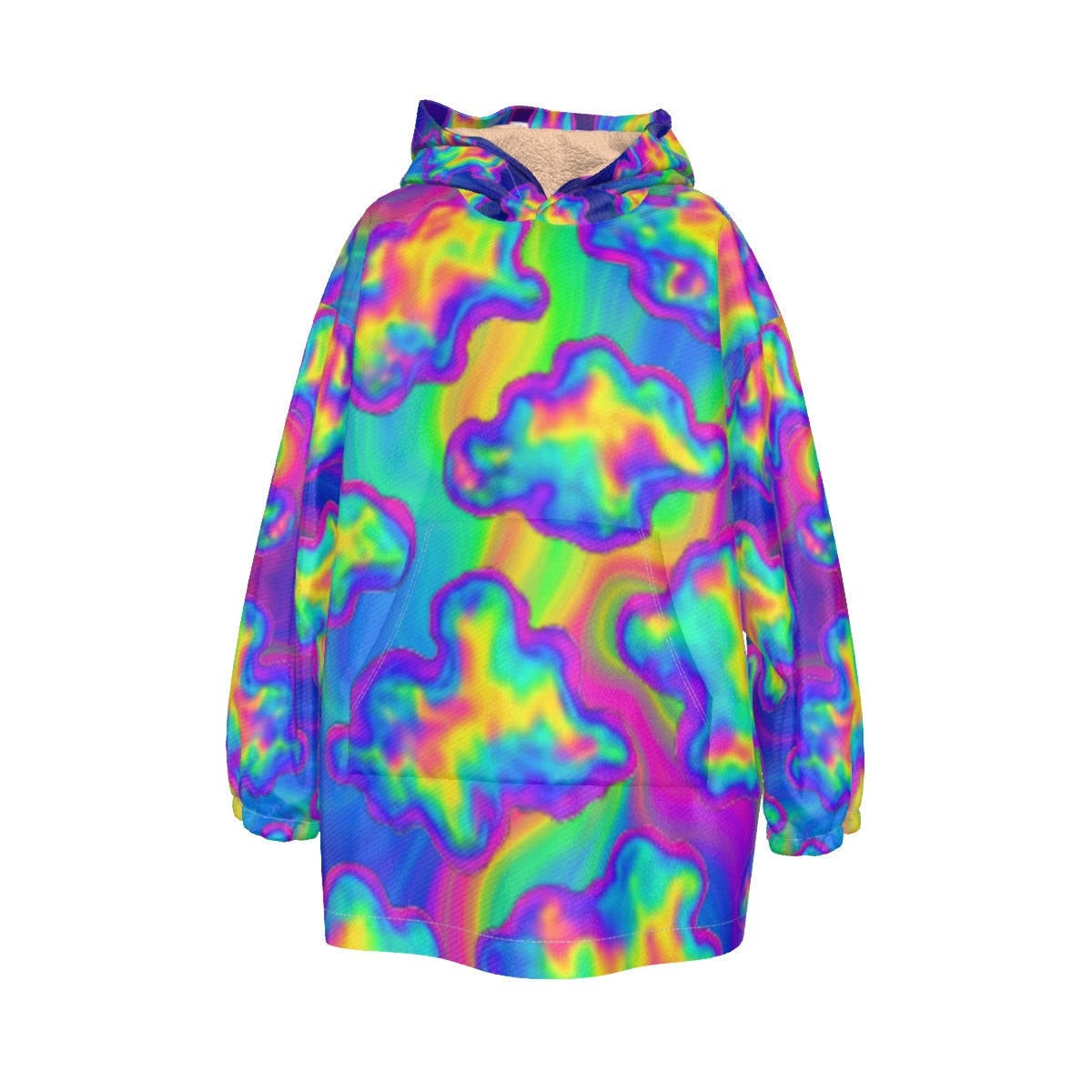 Unisex Kid's Sherpa Fleece Hoodie Blanket