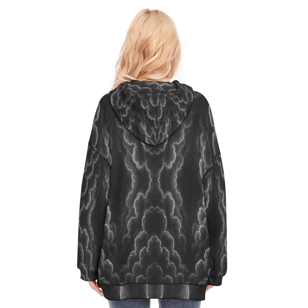 Women's Long Hoodie With Zipper Closure