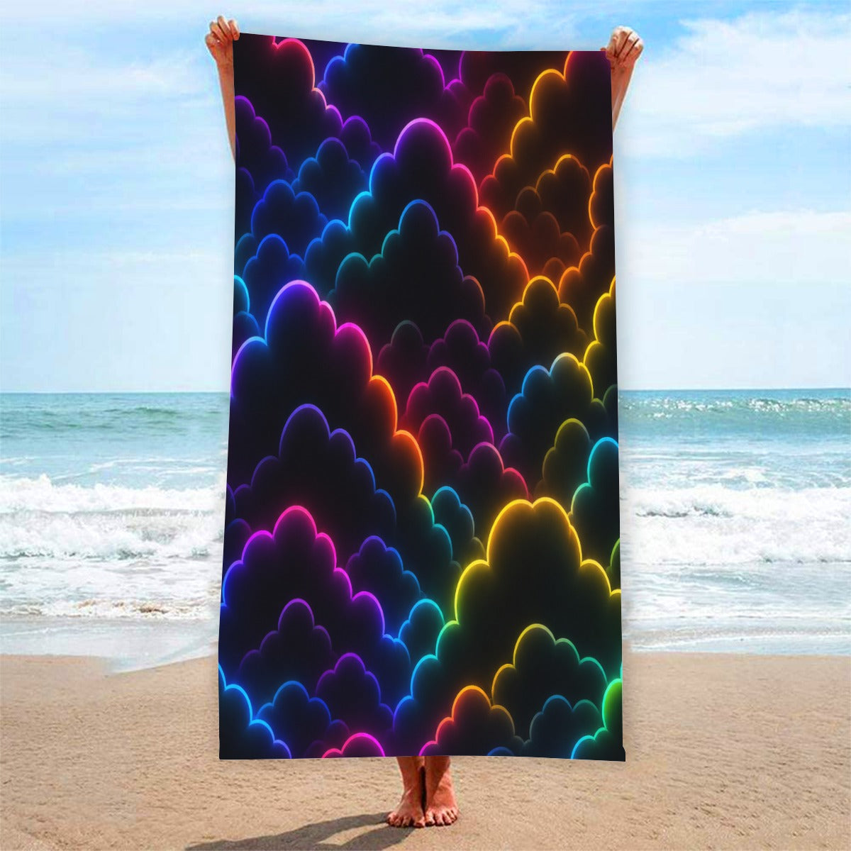 Adult Beach towel Vertical Style Printed in USA|320GSM