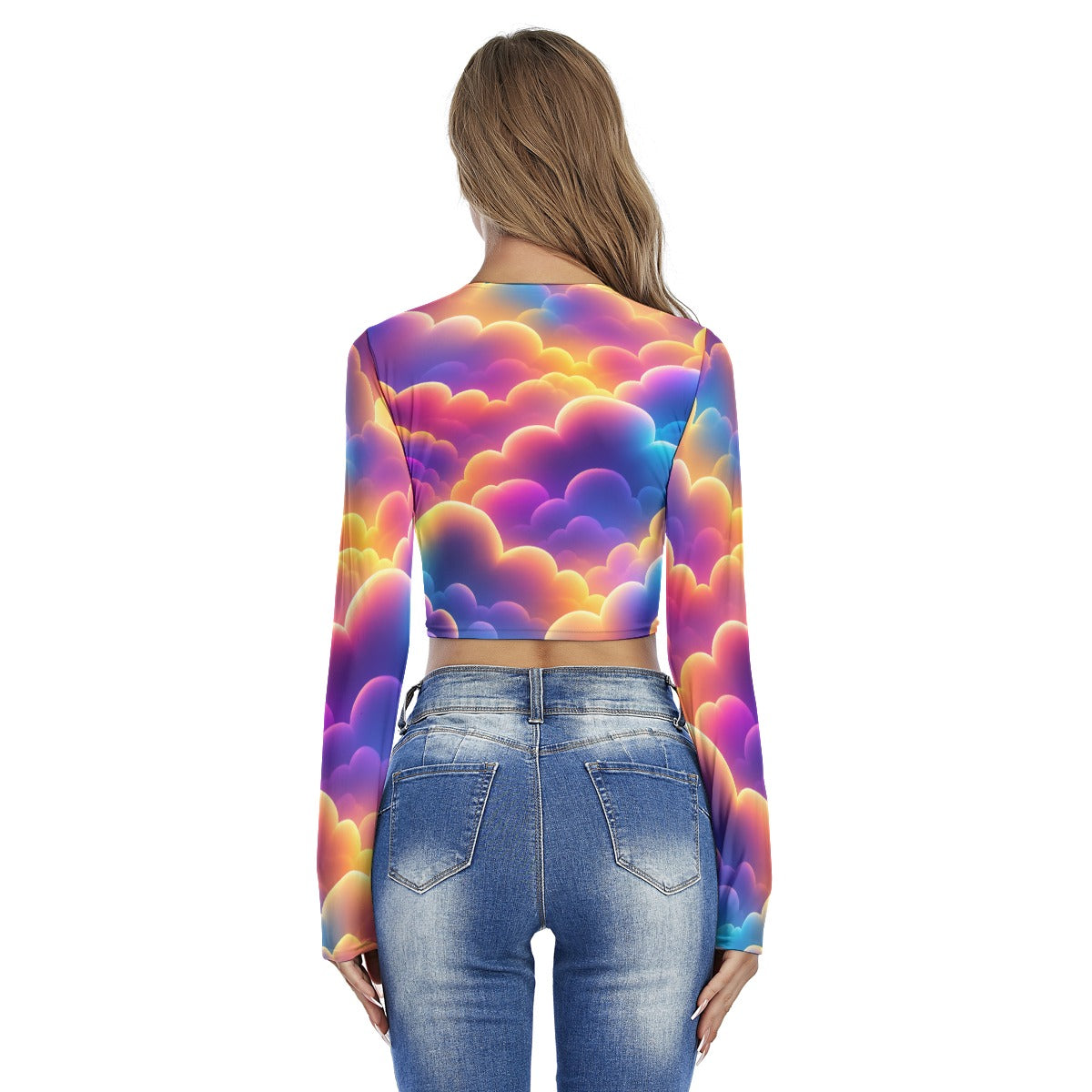 Women's Round Neck Crop Top T-Shirt