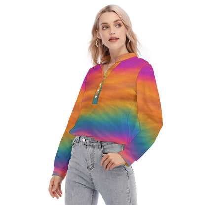 Women's Long Sleeve Blouse With Button Closure