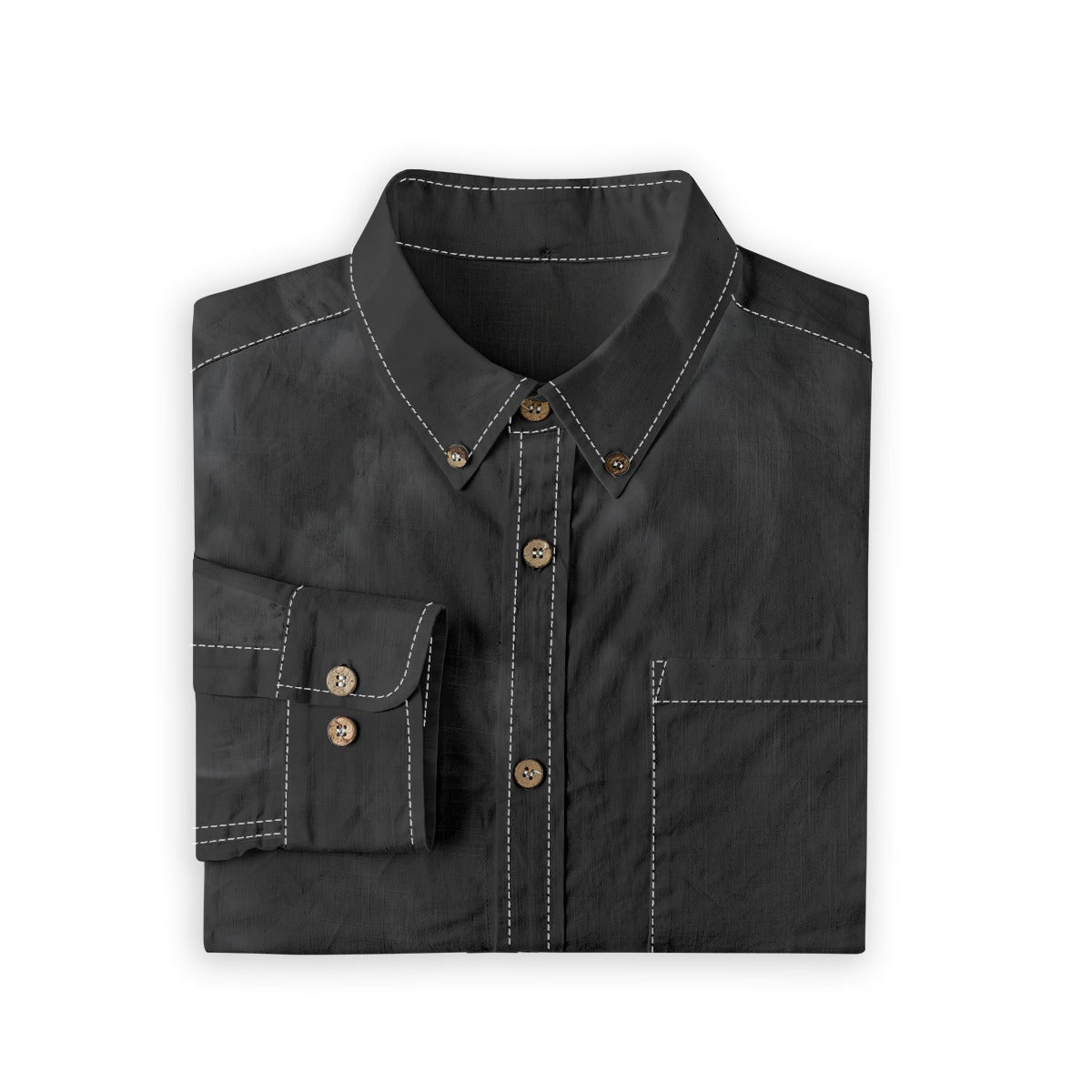 Men's Casual Lapel Long Sleeve Shirt|125GSM Cotton
