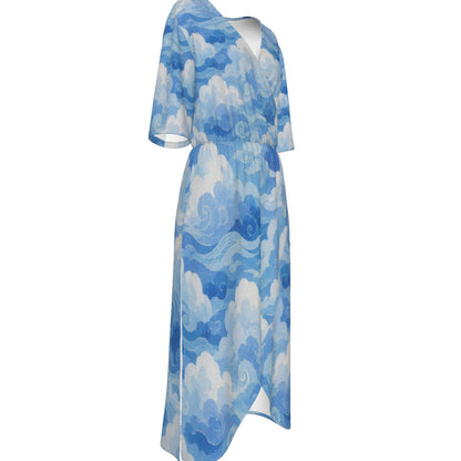 Women's Short Sleeve V-neck Dress by O’Nimbus – view 4