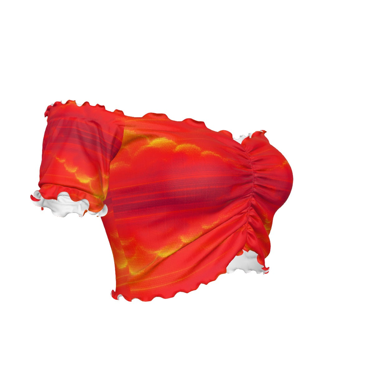 Women's One-shoulder Off-the-navel Short Sleeve T-shirt