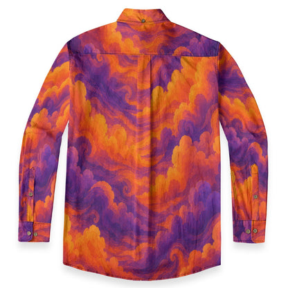 Men's Casual Lapel Long Sleeve Shirt|125GSM Cotton