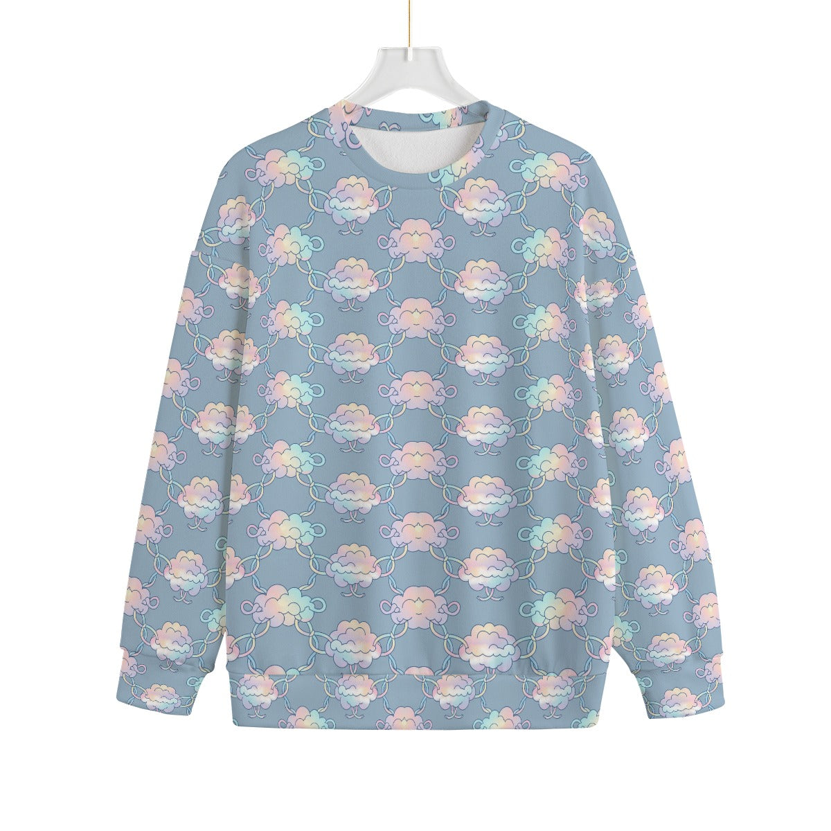 Unisex Drop-shoulder Knitted Fleece Sweater - view 1