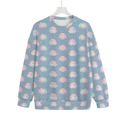 Unisex Drop-shoulder Knitted Fleece Sweater - view 1
