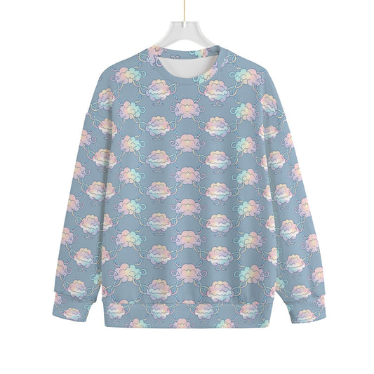 Unisex Drop-shoulder Knitted Fleece Sweater - view 1