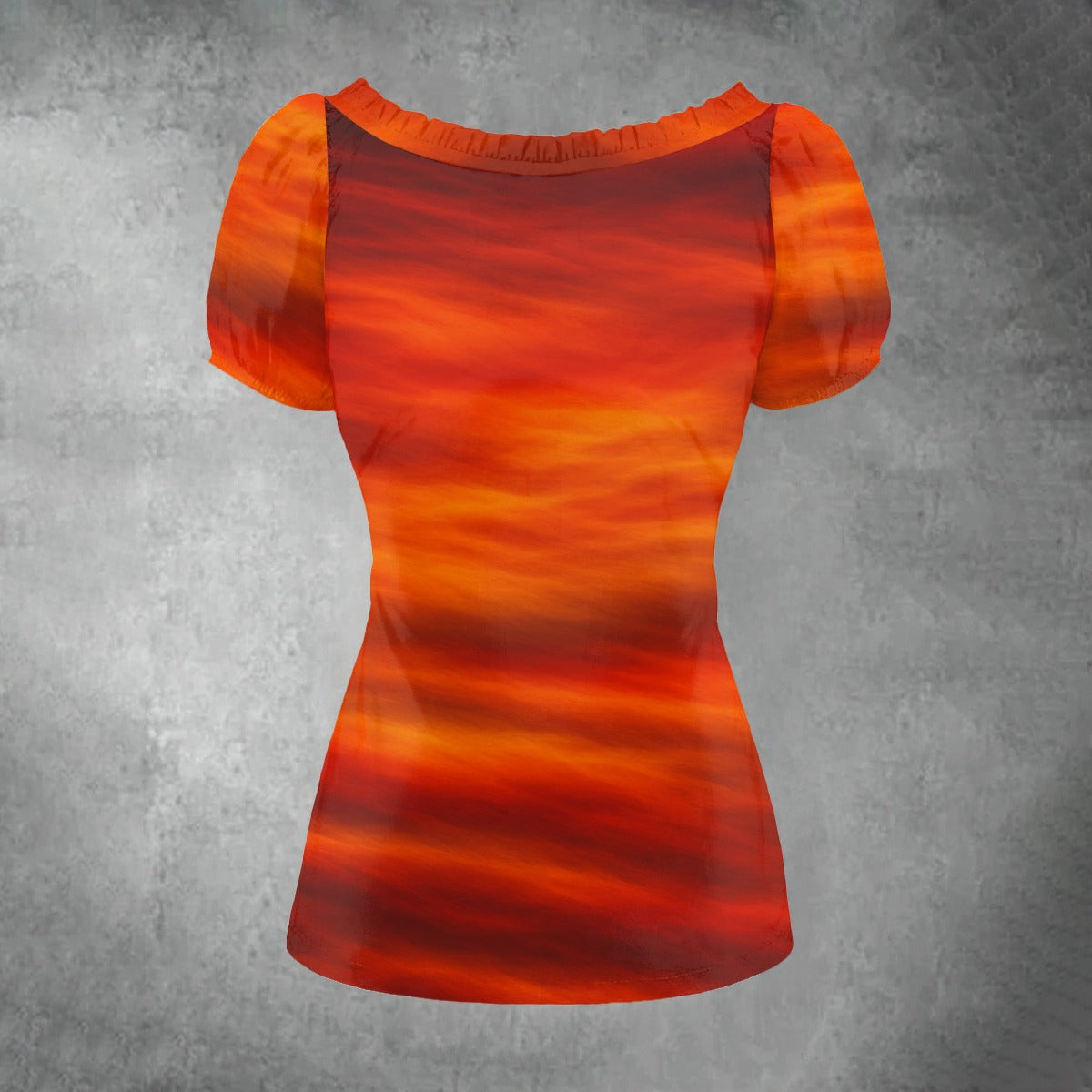 Women's Puff Sleeve Pleated Shirt