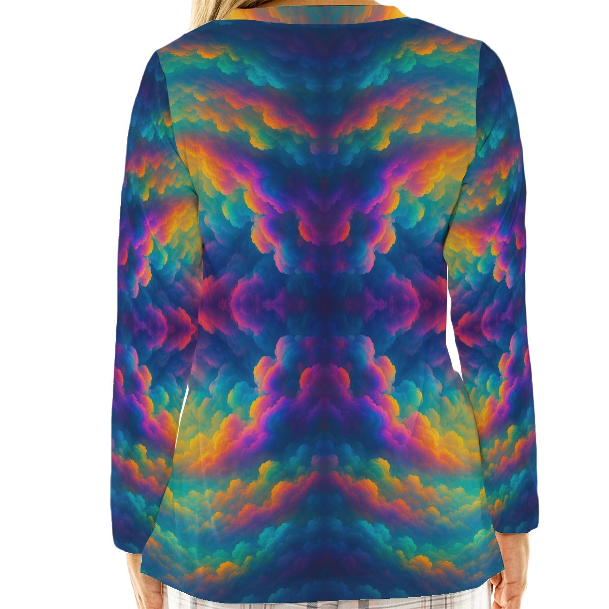 Women's Loose V-Neck T-Shirt With Long Sleeve